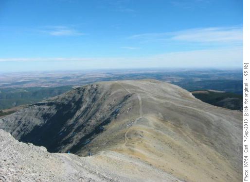 Moose mountain - Trail over the "dome" and col leading to the final summit ridge