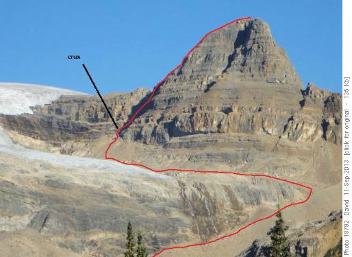Route to Isolated Peak from the Iceline Trail