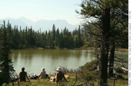 Lunch on shore of Crescent Lake