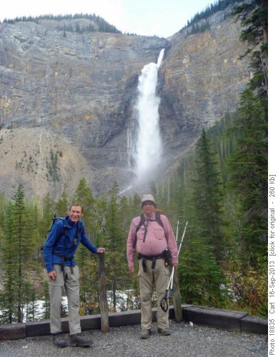 At Takkakaw Falls viewpoint