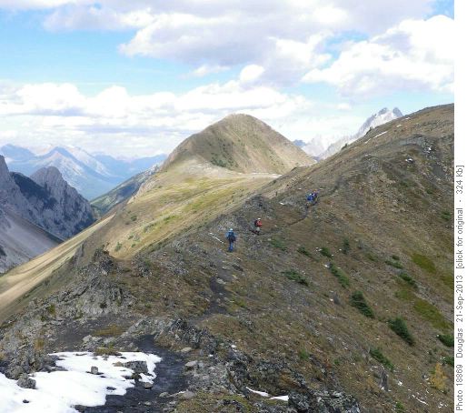 View towards the 2nd summit
