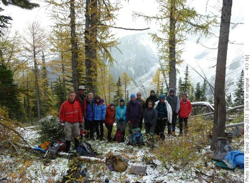 Lunch in the Larches part way up the pass