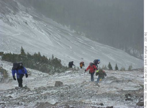 Blustery trip above treeline
