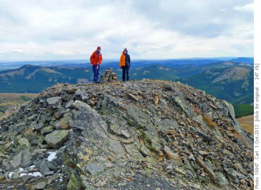 On the promontory past the lookout site (Allsmoke Mtn at left, Volcano Ridge at right) On the promontory past the lookout site (Allsmoke Mtn at left, Volcano Ridge at right)