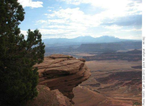 La Sal Mountains from Dead Horse Point