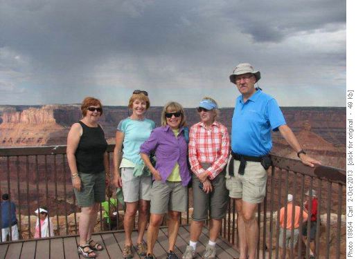 Anita, Ginger, Barb, Christine, Ron at Dead Horse Point