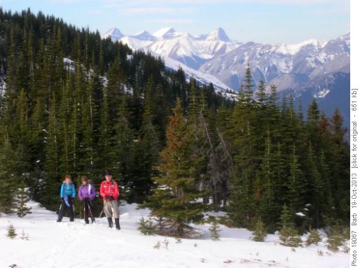 Jennifer,Aldis, Bruce - west view nearing summit
