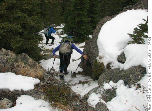 The OT4 rock band at the top of Powderface Ridge