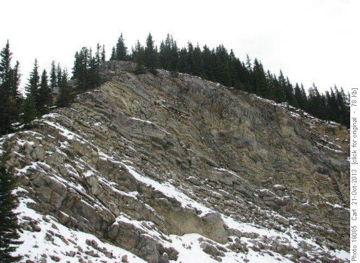 Descent is along cliff edge
