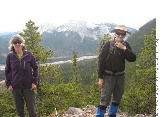 Brieta and Peter at Elbow Valley viewpoint