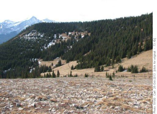 Powderface Ridge trail from Rainy Summit