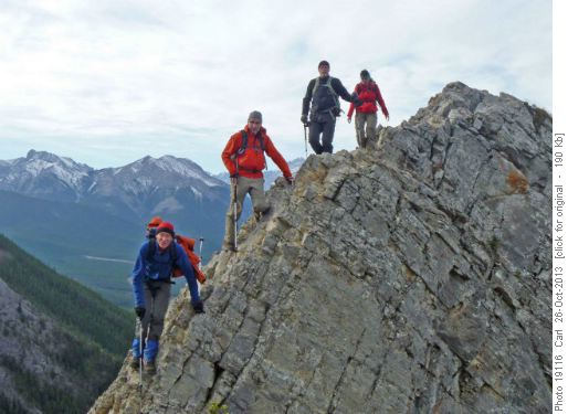 Four on the ridge of Mt Baldy
