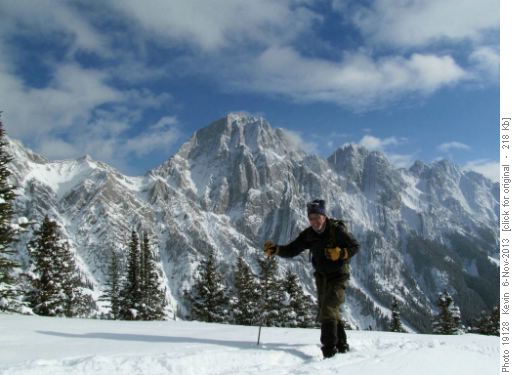Bernie on the ridge with the Opal Range in the background