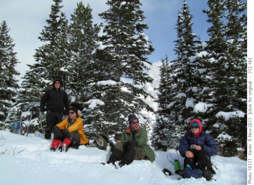 Lunch stop at the SE end of the ridge