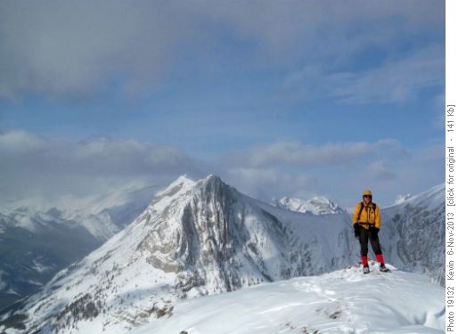 Damian at the North end of the ridge with Grizzly Peak in the background