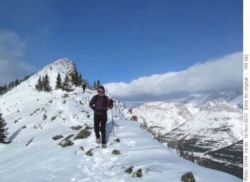 Jeannine starting the trek back down