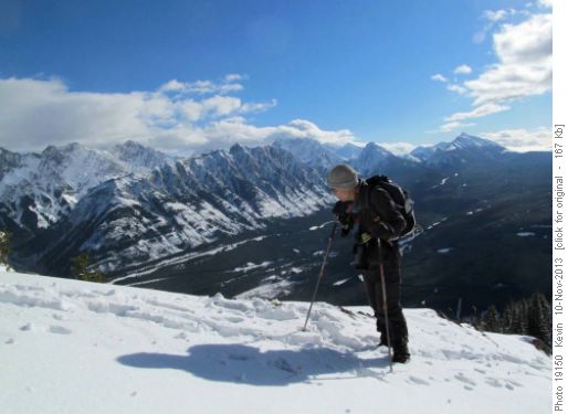 Mo and his shadow on the ridge
