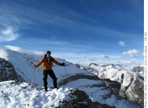 Arnold at the high point on the ridge