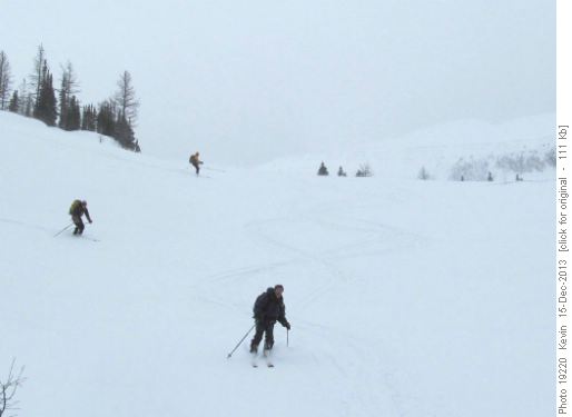 Making a few turns on the lower slopes of South Burstall