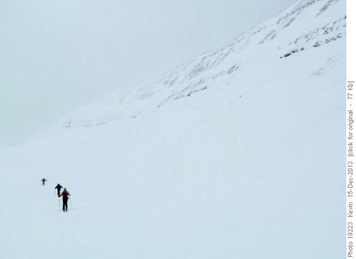 Traversing the bench to South Burstall