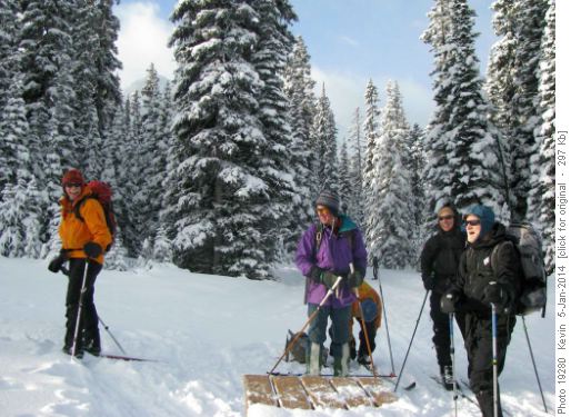 Enjoying the sunshine at Elk Pass