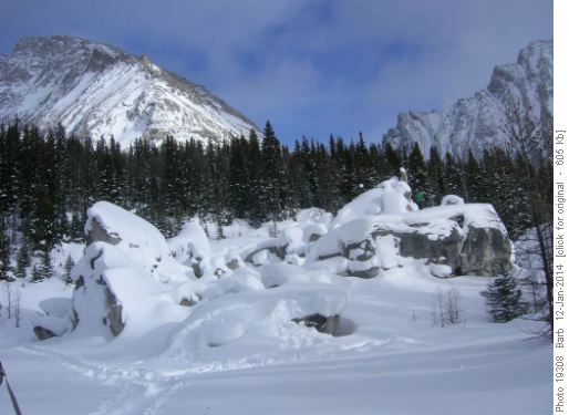 NE Elephant Rocks in deep powder snow