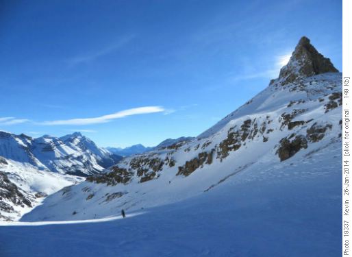 Making some turns down to Mosquito Creek drainage