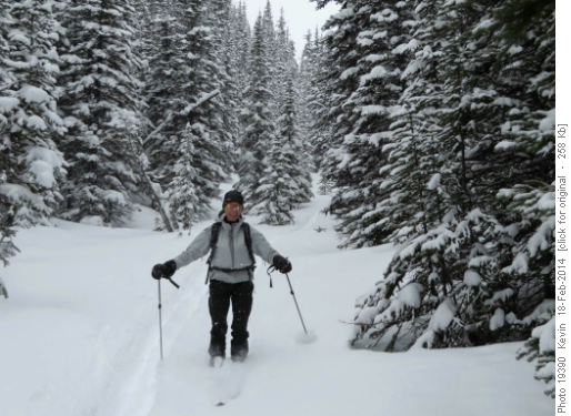 Inge at the start of the descent from the pass into the Chester Valley