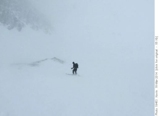 New definition of fun- skiing the Robertson Glacier in a whiteout