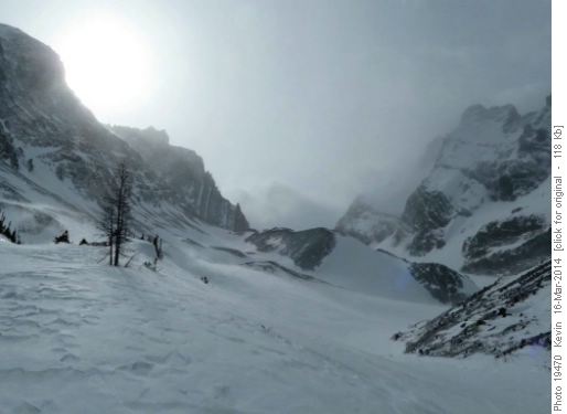 The moraine below the French Glacier