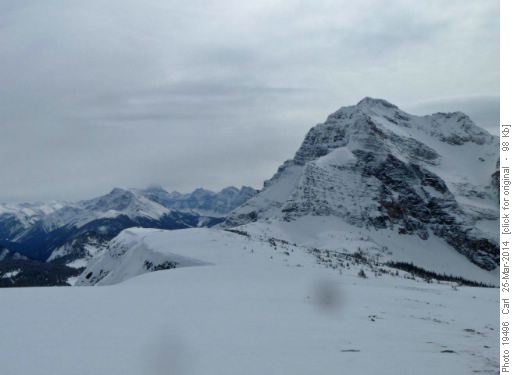 Assiniboine beginning to be shrouded, The Monarch at right