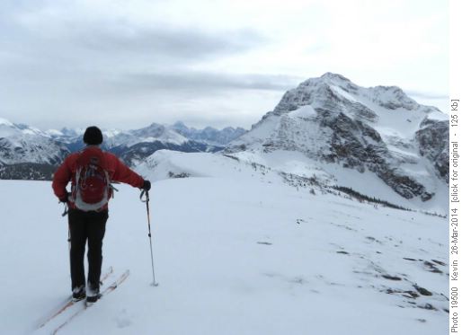 Looking South from the Ramparts towards Assiniboine in the distance