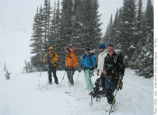 Back at the Bow hut trail in the snow