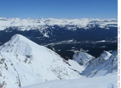 Mt Saint Piran and Lake Agnes from the Niblock Whyte Col
