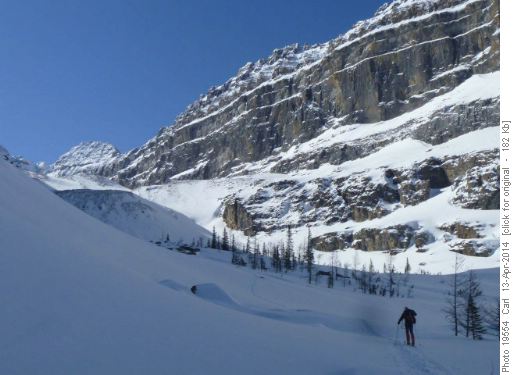 Heading up Divide Creek into the sun