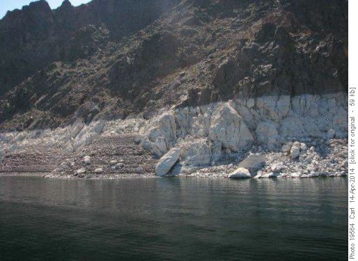 High water mark on Lake Mead