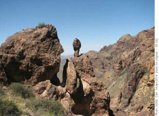 Arch and pinnacle on Ajo Peak