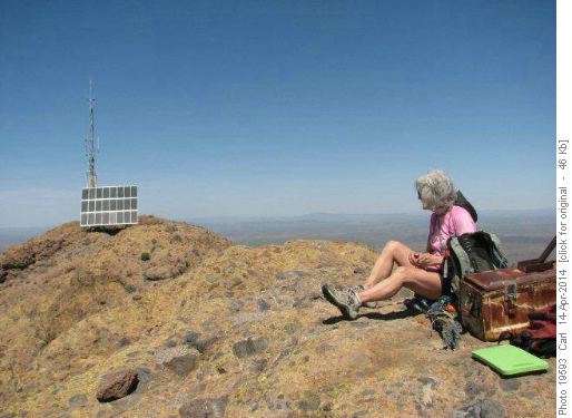 Carolyn on summit of Ajo Peak