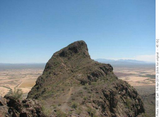 Lower peak on Picacho Peak