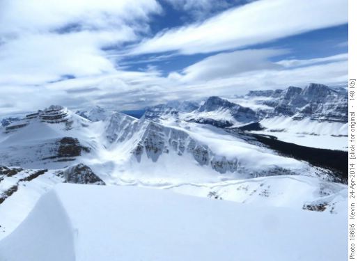 Looking South from just below the sub peak summit