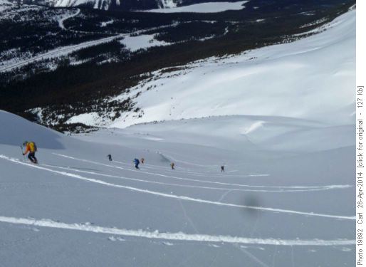 Heading up switchbacks to the ridge