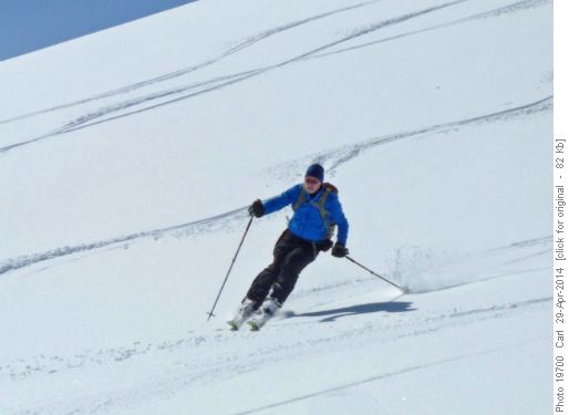 Kevin on the slope above Katherine Lake