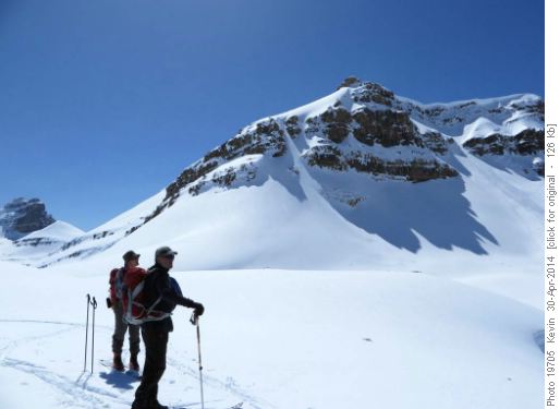 Admiring the view with the East Ridge of Cirque Peak in the background