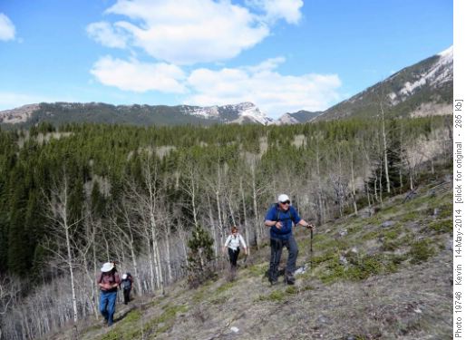 Heading up the bottom section of Gunnery Mountain