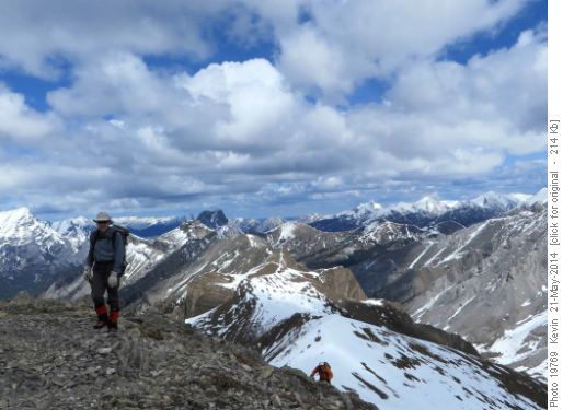 Reaching the summit of Opal Ridge South