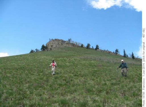 The steep end of the south ridge