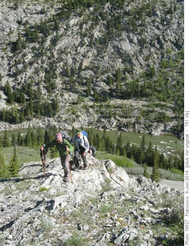 Starting up the north ridge.Thunder Mnt.