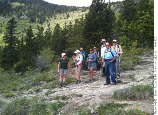 On the way down after lunch