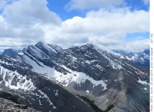 Right to left - Mounts Engadine, Galatea and Fortress