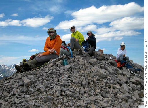 Arnold, Alda, Doug and Sim on Mt Turbulent